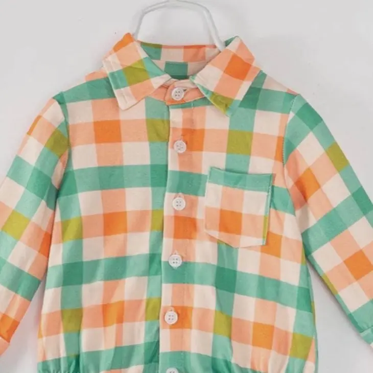 Orange green flannel