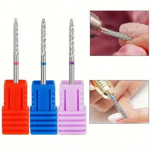 1Pcs Cuticle Nail Drill Bit,Tungsten Carbide Cuticle Remover Drill Bit Under Nail Cleaner Dead Skin Nail Prepare 3/32" For Electric Nail File