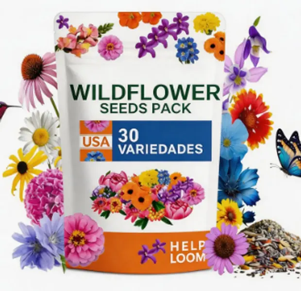 30-in-1 Premium Wildflower Seed Pack (30 Variedades) 30-in-1 Premium Wildflower Seed Pack (30 Variedades)