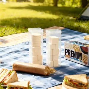 Transparent Rectangular Sealed Food Storage Container with Flip Lid, Reusable Plastic Kitchen Organizer Box, Stackable Design, Hand Wash Only