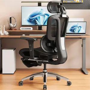Vonesse High-Back Breathable Mesh Office Chair, with Adjustable 3D Headrest and Armrests, Suitable for Home and Gaming Scenarios, Ergonomic Office Chair with Footrest V956A