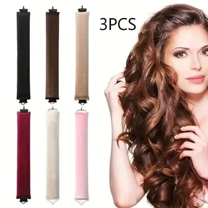 Heatless Hair Curler, 3 Counts/set No Heat Hair Curling Rod, Hair Styling Tool for Women & Girls, Professional Hair Styling Tools for Home & Salon Use, Hair Rollers Wave, Heatless Blowout Rods