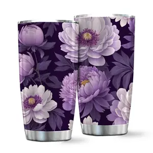 Flower Tumbler 20 OZ Stainless Steel Travel Mug Double-Wall Vacuum Insulated Leak Resistant Tumblers Drinkware Flasks