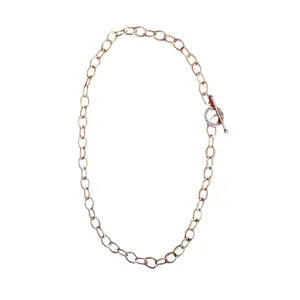 V939B The Woods Brass Chain with Circle Hook 22"