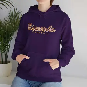 Minnesota Football Pullover Hoodie Sweatshirt, HAND DRAWN DESIGN, Football Fan Gift, Vintage Vikings Hoodie, Minnesota Sports Fan Sweatshirt