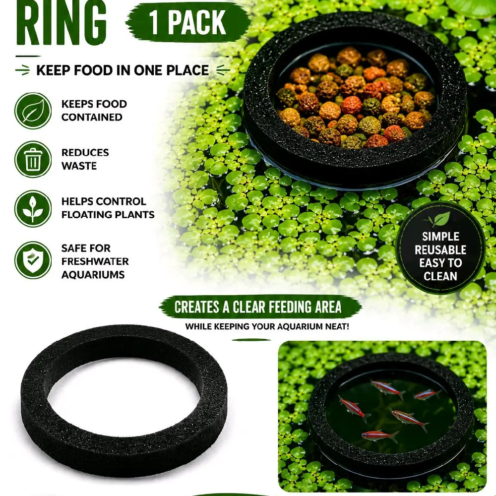 Floating Fish Feeding Ring (3–4 Inch)