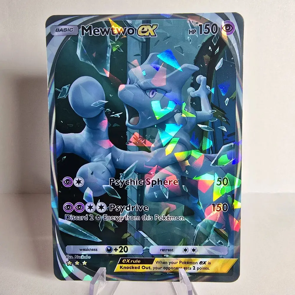 Mewtwo EX Fractal Glass Holo - Custom Card - TCG Pocket Edition Collectible Trading Cards - TikTok Shop Mewtwo EX Fractal Glass Holo - Custom Card - TCG Pocket Edition Collectible Trading Cards - TikTok Shop