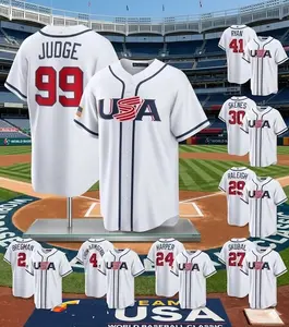 Men's All Number Jersey NEW #99 RoyalWhiteUSA Baseball 2026 World Baseball Classic Road Stadium Jersey, Vintage Streetwear Baseball Jersey - Casual Baseball Jersey Outfits - Unisex - Trendy Baseball Jerseys #tiktokfashion #gamedayfit #USA #baseball