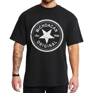 Chicano Clothing Michoacan Original Mexican Clothes Gangster Clothing Lowrider Oversized Graphic Tee Medium Heavy Hoodie for Men & Women 1410 MX Unisex Fit Casual Sweatshirts