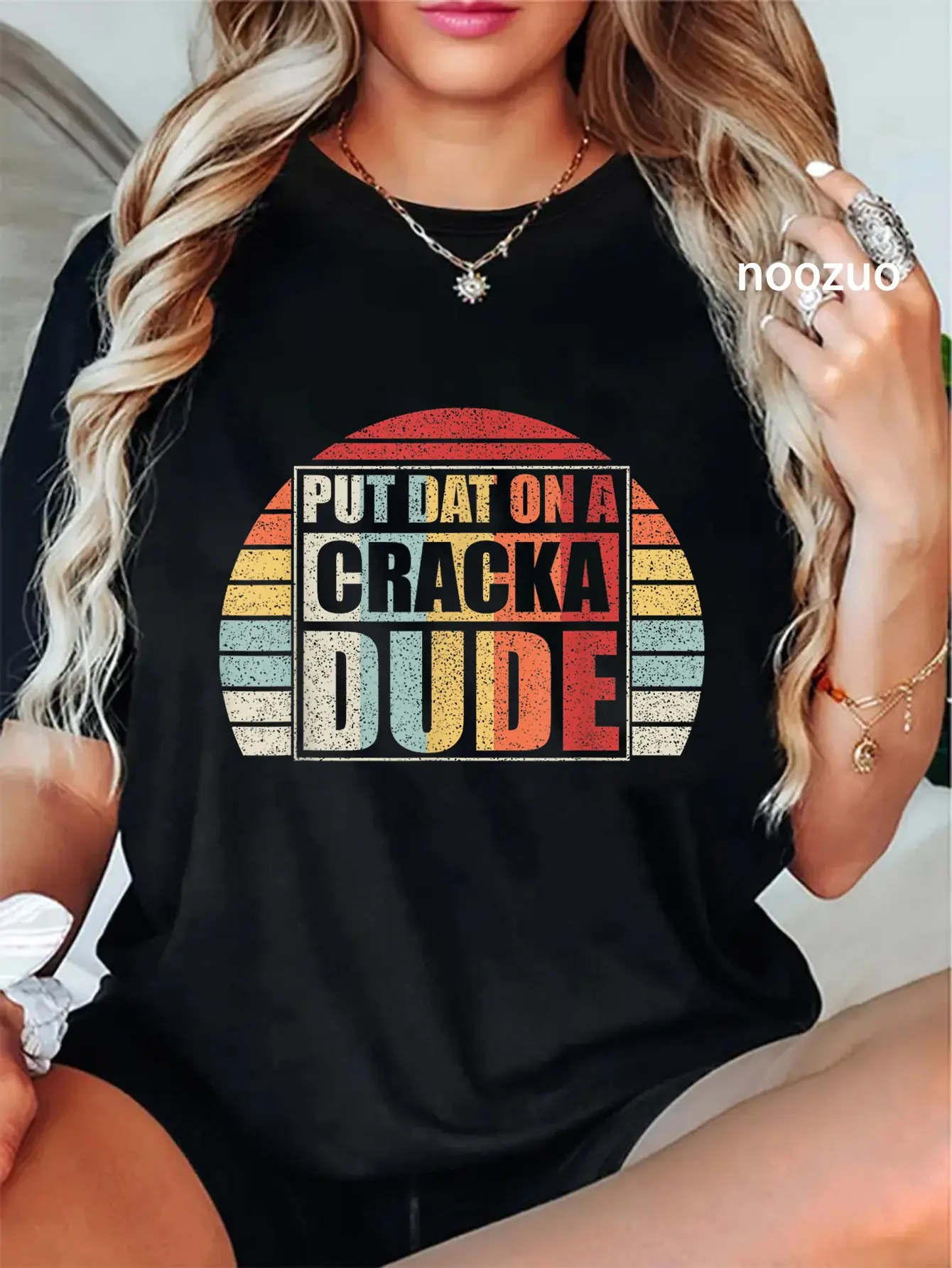 100% Cotton Unisex Vintage Retro Put That On A Cracka Dude Funny Stale Cracker T-Shirt