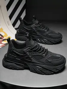 Breathable Men's Height Increasing Samurai Dad Shoes, Thick Sole Mesh Casual Sports Trendy Sneakers, Comfortable Walking Shoes