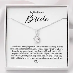Personalized Gift For Bride, Bride To Be Gift, Bridal Shower Gift, Bridal Gifts, Bachelorette Gift, Best Friend Wedding Gift, Bride Necklace Gift