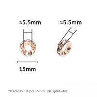 #126 (15mm 100pcs) KC gold YH126015