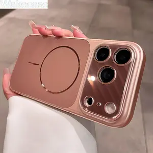 AG Nano Skin-Sensing Magnetic Phone Case for iPhone 17 Pro Max 16/15, Silicone Soft Case, TPU Shockproof, Fast Shipping from the US