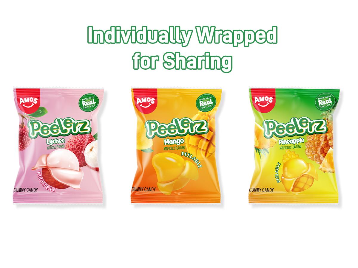Amos Peelerz Assorted Peelable Gummy Variety Pack – Banana, Orange & Peach | 24 Individually Wrapped Packs (608g) | Fun, Chewy, Shareable Treat Amos Peelerz Assorted Peelable Gummy Variety Pack – Banana, Orange & Peach | 24 Individually Wrapped Packs (608g) | Fun, Chewy, Shareable Treat