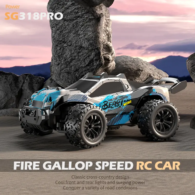 SG318PRO Fire Gallop RC Controlled Car, 1:20 Scale 2.4GHz High-Speed 4WD RC Model Car with LED Headlights, Extra Tires, Drift Function, Racing Toy for Adults & Boys, Drift Rc Cars