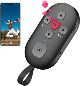 Scrolling Remote Control for Phone, Bluetooth Remote Control Page Turner, Scrolling Ring Clicker for Camera Video Recording Shutter Selfie, Rechargeable Finger Remote for Smartphone Tablets