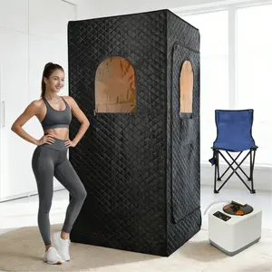 Portable Home Sauna Spa Box| 3L 1200W Steamer Remote Control Folding Chair| For Gym Yoga Pilates