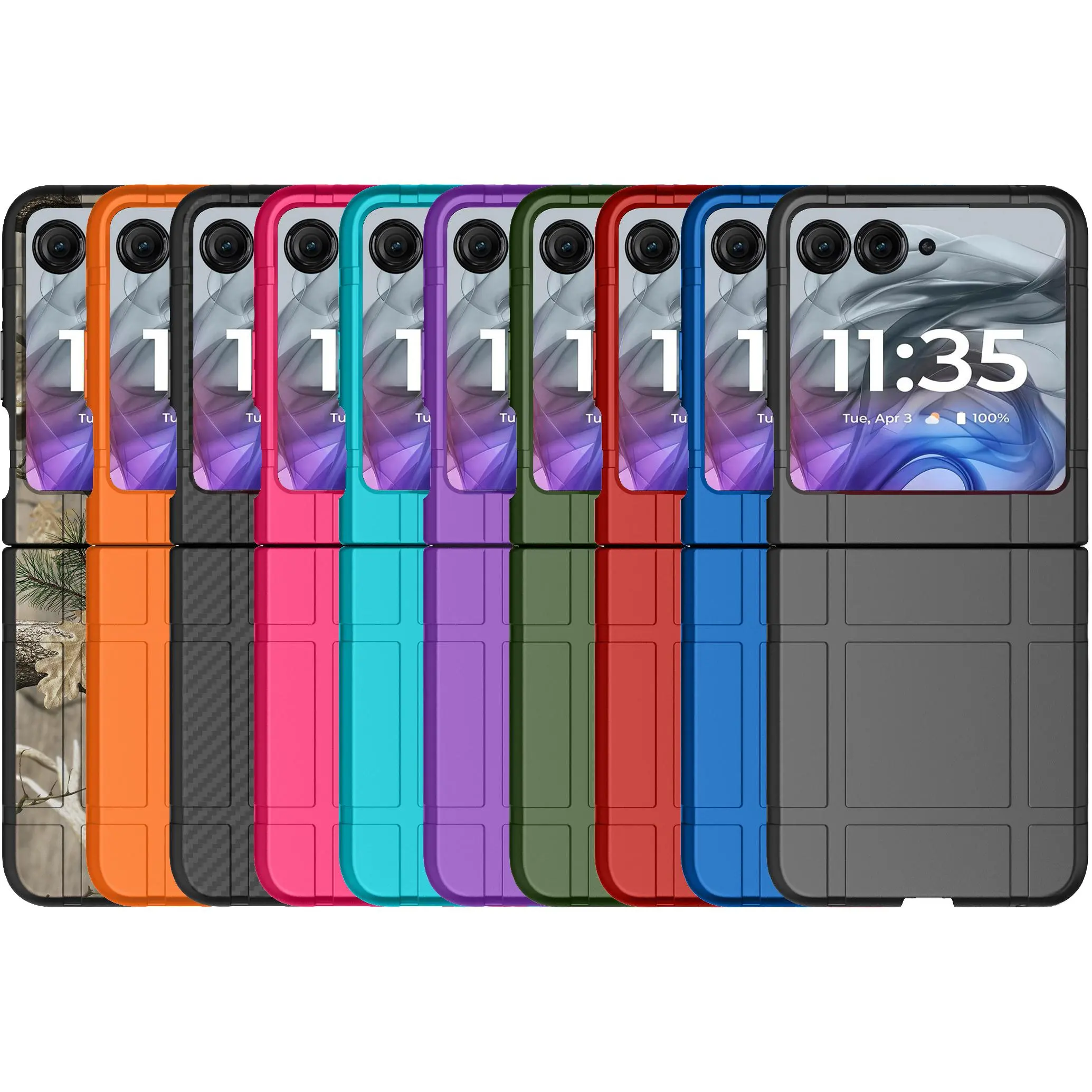 Case for Motorola RAZR (2026/2025/2024) Flip Phone, Nakedcellphone Slim Hard Shell Protector Cover [Anti-Fingerprint, Texture Grip] for Moto RAZR 50/60/70