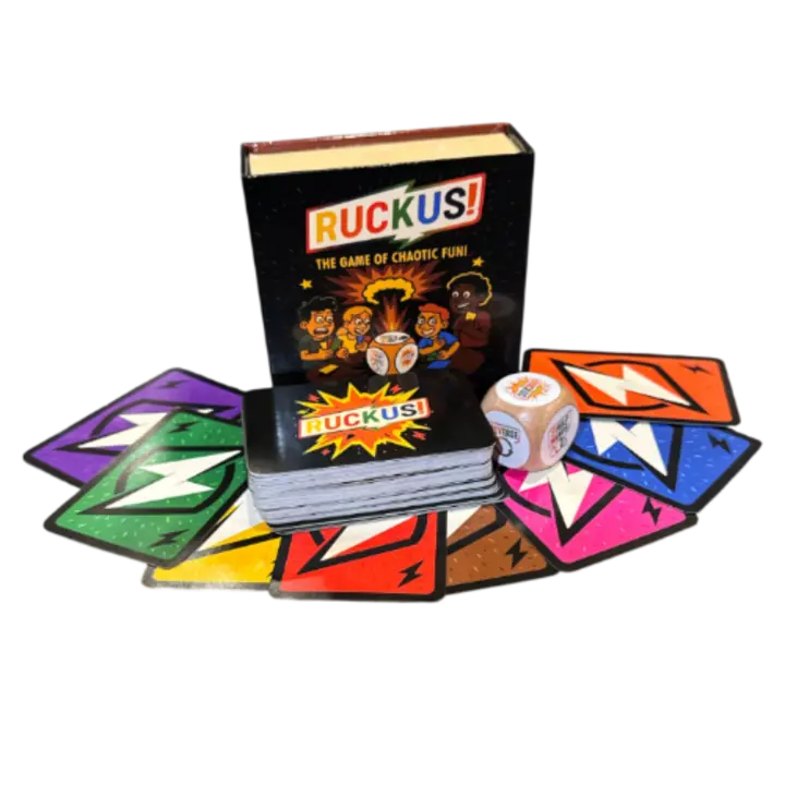 Ruckus! The Game of Chaotic Fun - Fast-Paced Party Card Game with Chaos Die for Strategic Racing and Fun Challenges