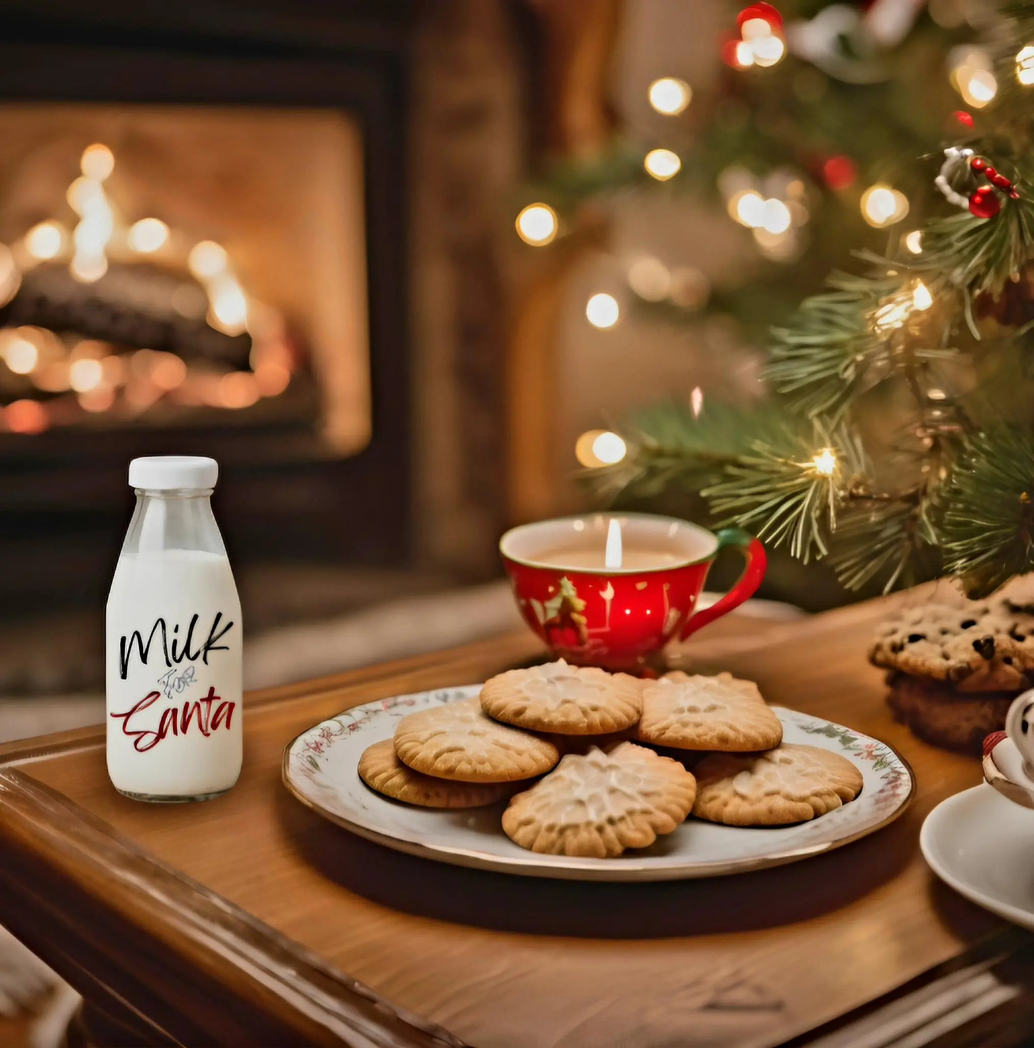 Slight Oopsie Plate- Ceramic Cookies Plate for Santa Claus