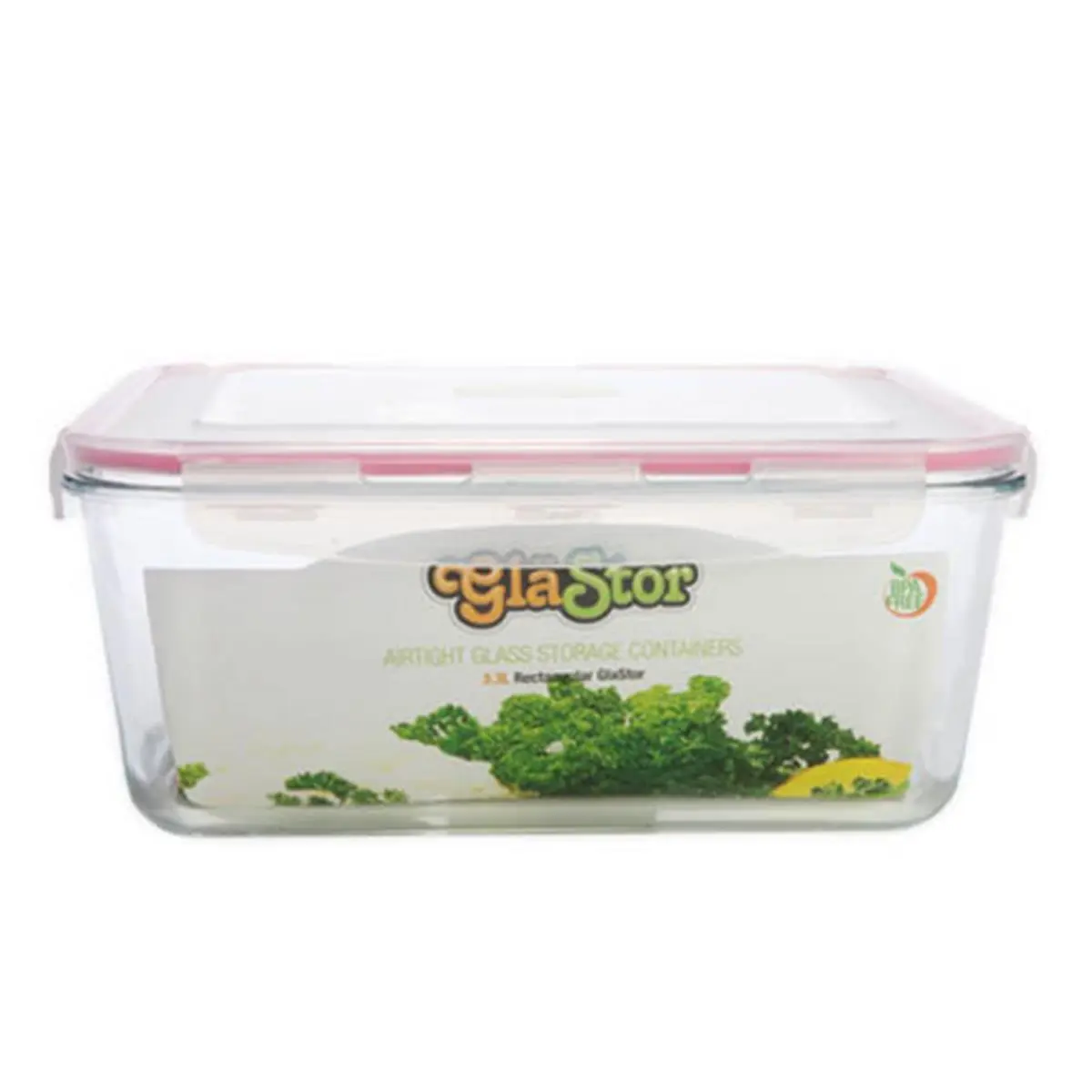 212 MAIN Tribest Glastor 3.3L (112oz) Rectangular BPA-Free Airtight Tempered Glass Pet Feeding Container, Snap-Lockable Food Cover, Lightweight Silicone-Plastic Build, Leak-Proof Spill-Free for Kitchen Glass Storage Containers