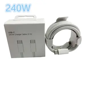 240W USB C to C Charger Cable Type C Fast Charging Braided PD Cable for lPhone 15 16 Series lPad Air Pro MacBook Pro Huawei DELL