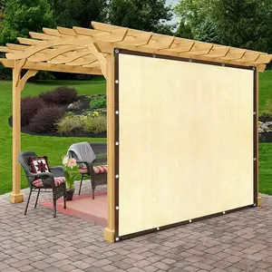 Outdoor Sunshade Cloth, Durable Sunshade Mesh with Loop, Heat-resistant Fabric Sunshade Cover for Garden, Yard, Patio, Lawn, Parking, Barn, Design, Wood, Aesthetic