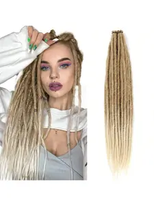 Dreadlock Extensions, 24 Inch Crochet Dreads Extensions 100% Handmade Single Ended Dreads Thin 0.6cm Width Reggae Style Dreadlock(30 Strands) Dreadlocks Extensions