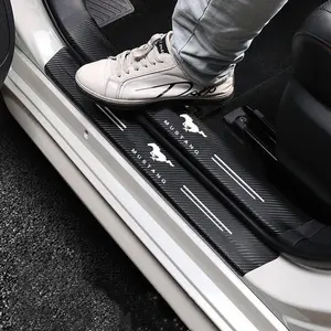 Carbon Fiber Car Sticker Auto Door Trunk Protective Strip Anti Scratch Decal For Ford Mustang GT SHELBY Auto Accessories