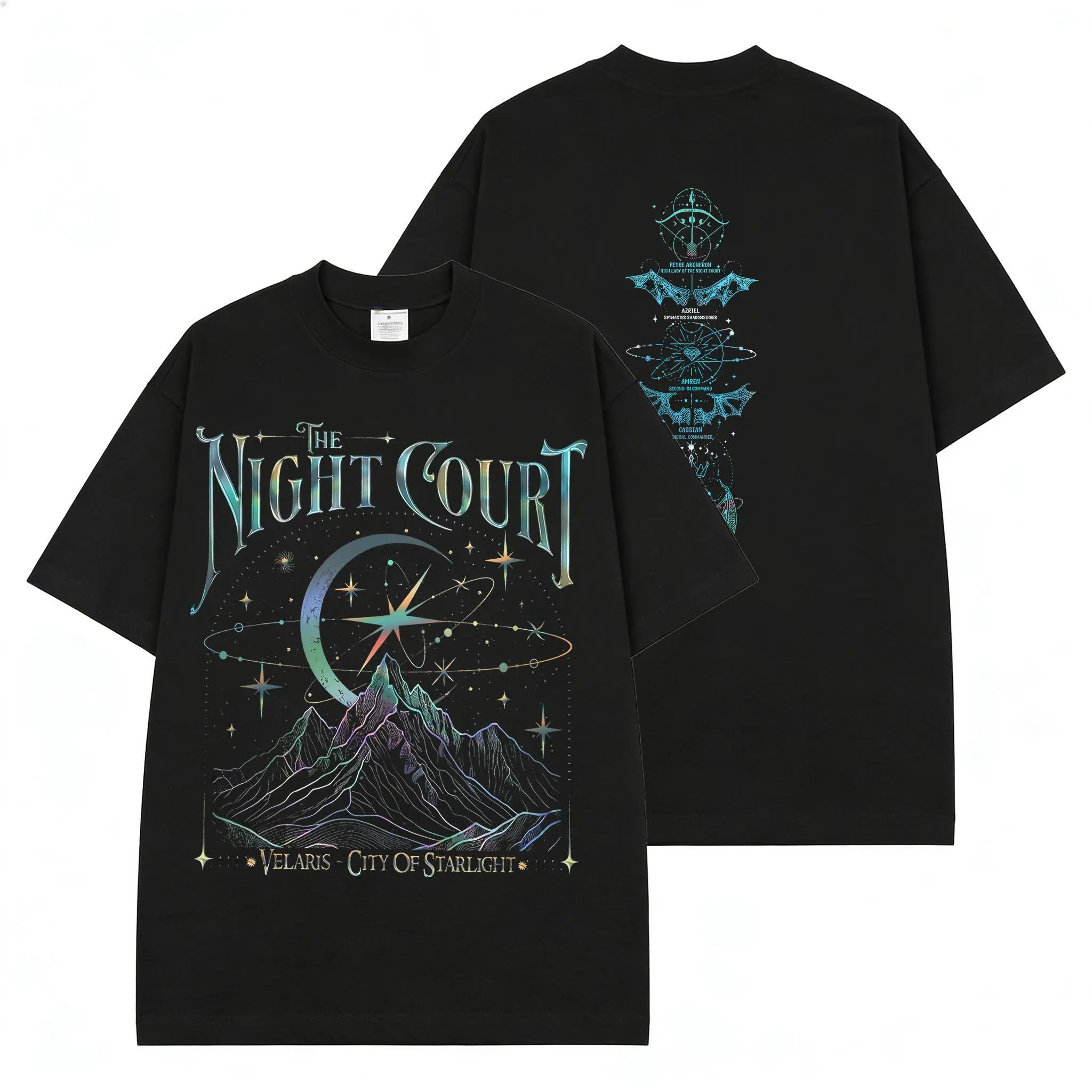 Velaris The Night Court Acotar 2 Sided Shirt, Velaris The Night Court Shirt, Court Of Dreams, Inner Circle Acotar Shirt, ACOTAR Merch, Sarah J Maas Fan Tee, Fantasy Romance Graphic T-Shirt, Booktok Book Lover Gift, Unisex Cotton Crewneck, A Court of Thor