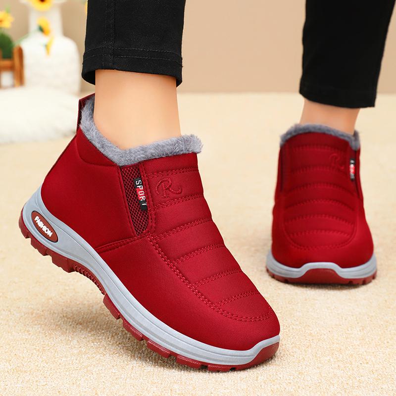 Womens Warm Fur Lined Winter Snow Boots Waterproof Ankle Boots Outdoor Booties Comfortable Shoes for Women Winter Boots for Women Classic Snow Boots Fur Lined Warm Boots Waterproo