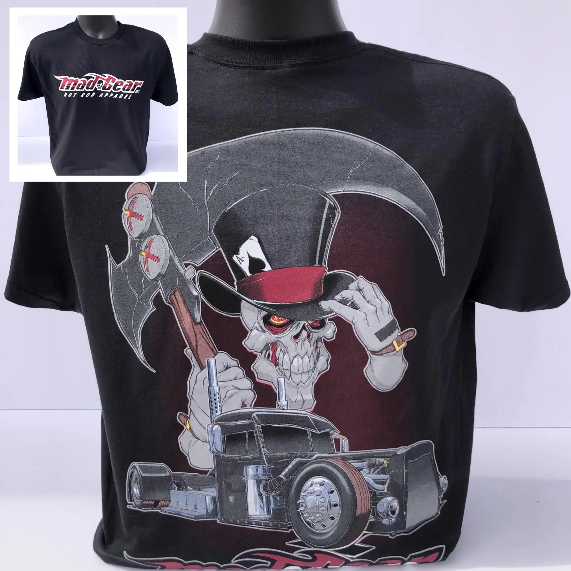 Mad Gear Hot Rod Apparel's "Little Pete", Custom bagged & 12V Cummins Powered 1984 Peterbilt 359 T-Shirt