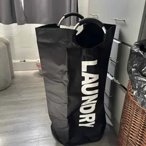 Large-Capacity Laundry Basket with Soft Cushion Handle, Laundry Hamper, Waterproof Clothes Basket, Home Organizer for Laundry Room