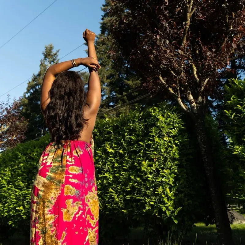 Pink and Brown Kenyan Backless Dera - Kenyan Hand Made Womenswear