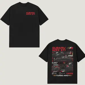 Subaru WRX STI Turbo AWD T-Shirt 2 Sides – JDM Performance Car Graphic Shirt, Racing Streetwear Men’s Tops