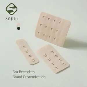 SUJIIN Bra Extender 4 Rows 1 Hook / 2 Hook / 3 Hook Women's Bra Extension Strap Adjustable Bra Band Lady's Connector Buckle FLBK