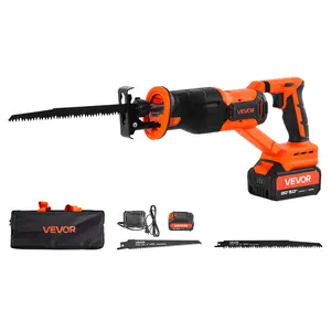 VEVOR Cordless Reciprocating Saw, 20 V, 3000 SPM Variable Speed, 1 inch Stroke Length, Electric Reciprocating Saw with Battery, Charger, 8 Blades, and Carrying Bag, for Wood and Plastic Cutting