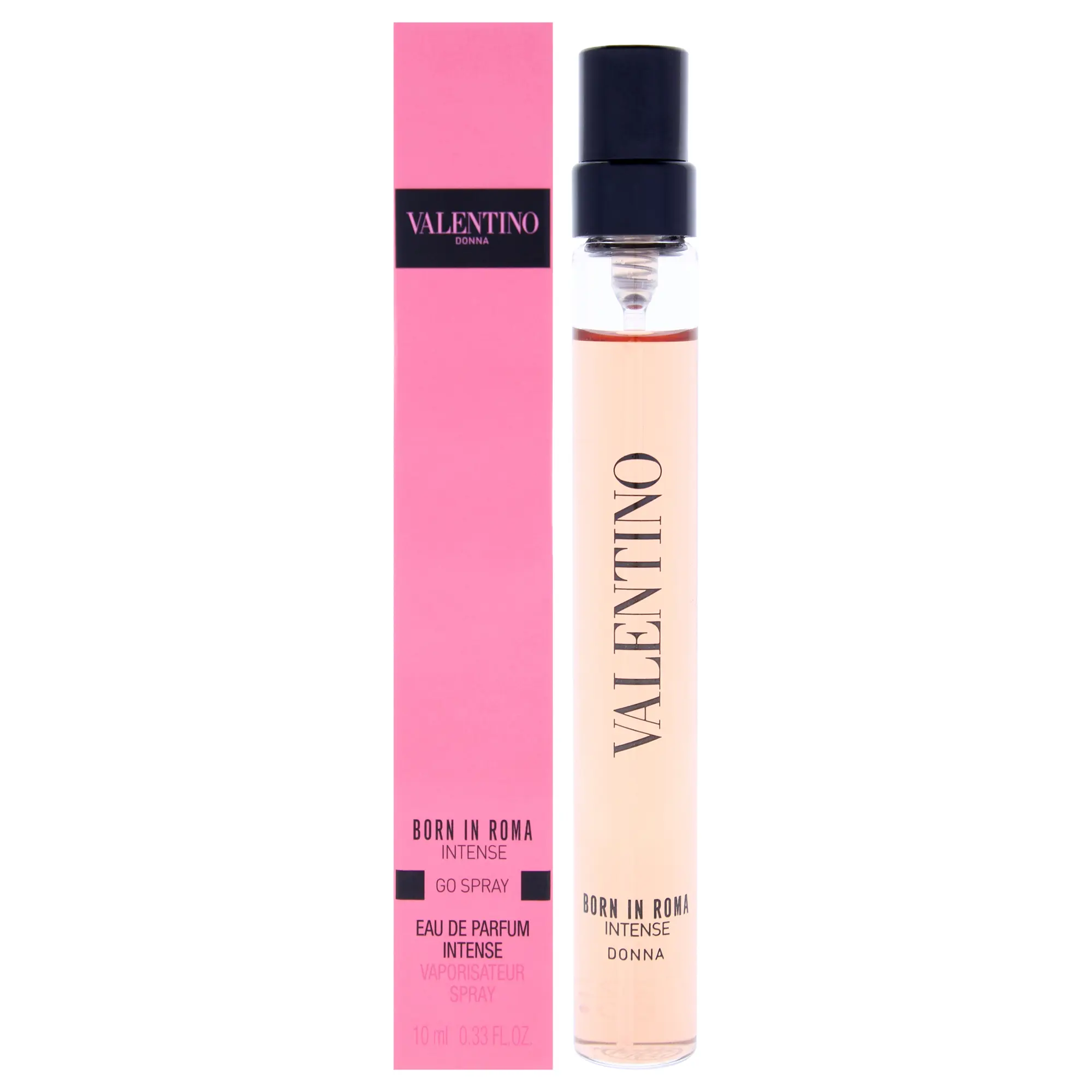 Valentino Born In Roma Donna Intense 10ml EDP - Subtle Jasmine, Vanilla Bourbon Notes - Unisex Fragrance Mini Icon of Feminine Power - By Box, 108pcs