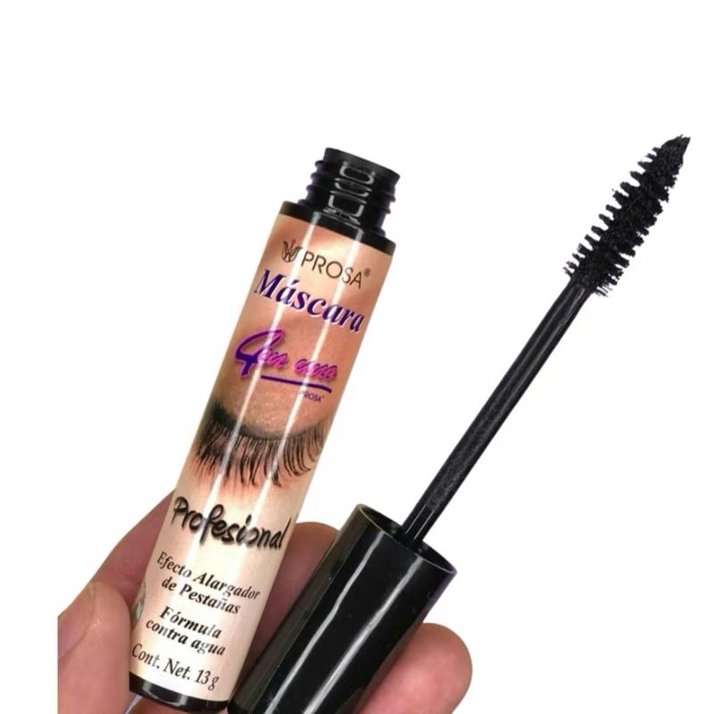 Prosa Black Professional 4 in 1 Makeup Cosmetic - Flawless Smooth Formula with Professional Silicone Brush for Enhanced Eye Makeup