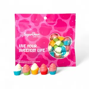 Sweet Gummy Cupcakes - Sweet Soft Chewy Gummy - 4 oz 8oz 1 lb Candy Bag Bonbon Snack