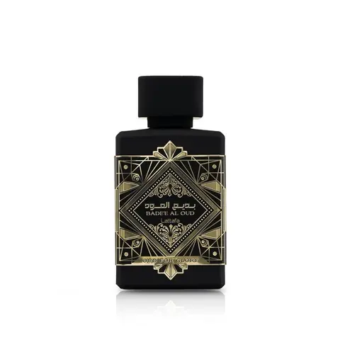 Lattafa Perfumes Bade'e Al Oud for Glory Unisex EDP Spray (3.4 oz) - Luxury Arabian Perfume, Elegant Oriental Woody Amber Scent with Saffron, Lavender & Agarwood Notes, Alcohol Base, Long-Lasting Fragrance