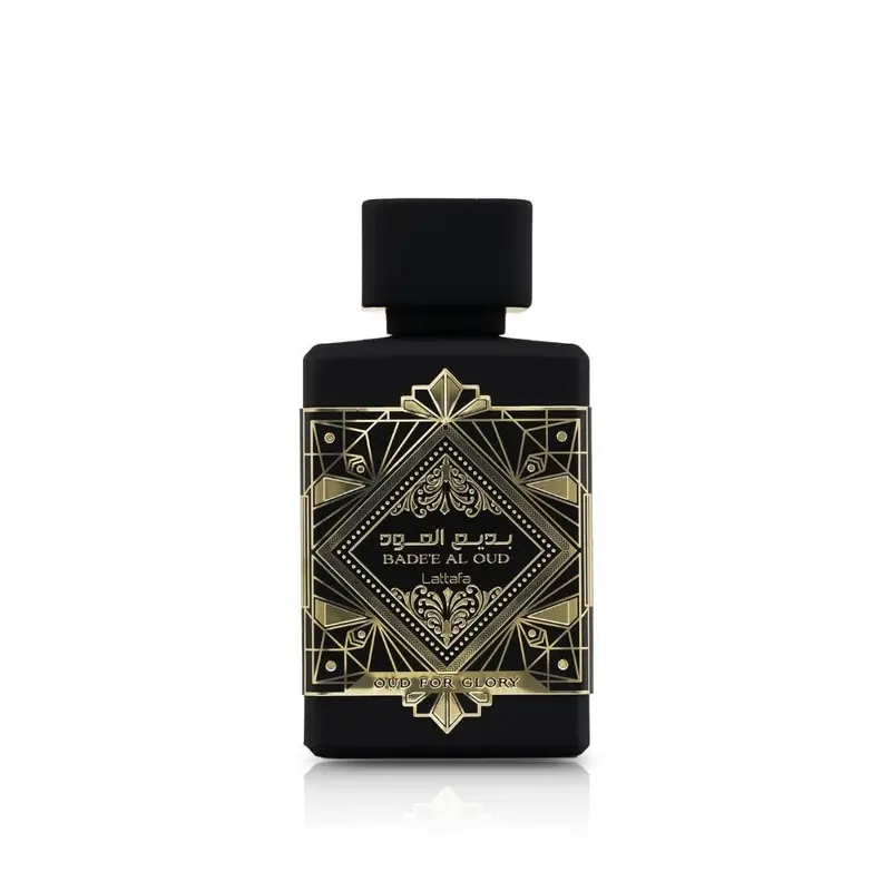 Lattafa Perfumes Bade'e Al Oud for Glory Unisex EDP Spray (3.4 oz) - Luxury Arabian Perfume, Elegant Oriental Woody Amber Scent with Saffron, Lavender & Agarwood Notes, Alcohol Base, Long-Lasting Fragrance