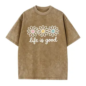 spring daisy t-shirt, life is good tee, floral graphic, boho flower tee, women’s pastel daisy t-shirt, vintage spring shirt
