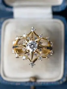 1 PC Luxury Cubic Zirconia Ring For Women For Wedding Engagement Party Jewelry Valentine's Day Gift Statement Ring