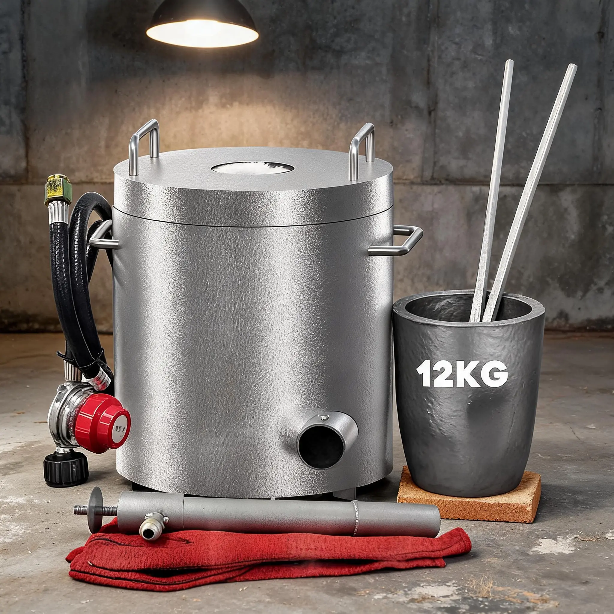 【GARVEE】26 lb Propane Melting Furnace Kit, 2370°F Gas Metal Foundry with 12 kg Crucible and Crucible Tongs for Melting Gold, Silver, Copper and Aluminum, Casting Kit for Beginners
