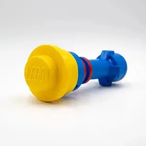 LEGO Iconic Torch Flashlight Blue/Red/Yellow FL5A with LED Lights Auto Off Feature Powered by AAA Batteries Ideal for LEGO Fans Ages 6 and Up