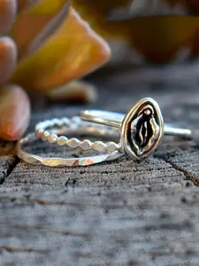 Vintage Flower Design Ring, Statement Multi Ring, Fashion Accessories for Women & Men, Trendy All-match & Exquisite Jewelry for Birthday Gift, Vintage Rings Jewelry