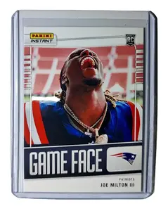 Joe Milton III 2024 Panini Game Face #14 NFL Rookie Card Patriots 1/331