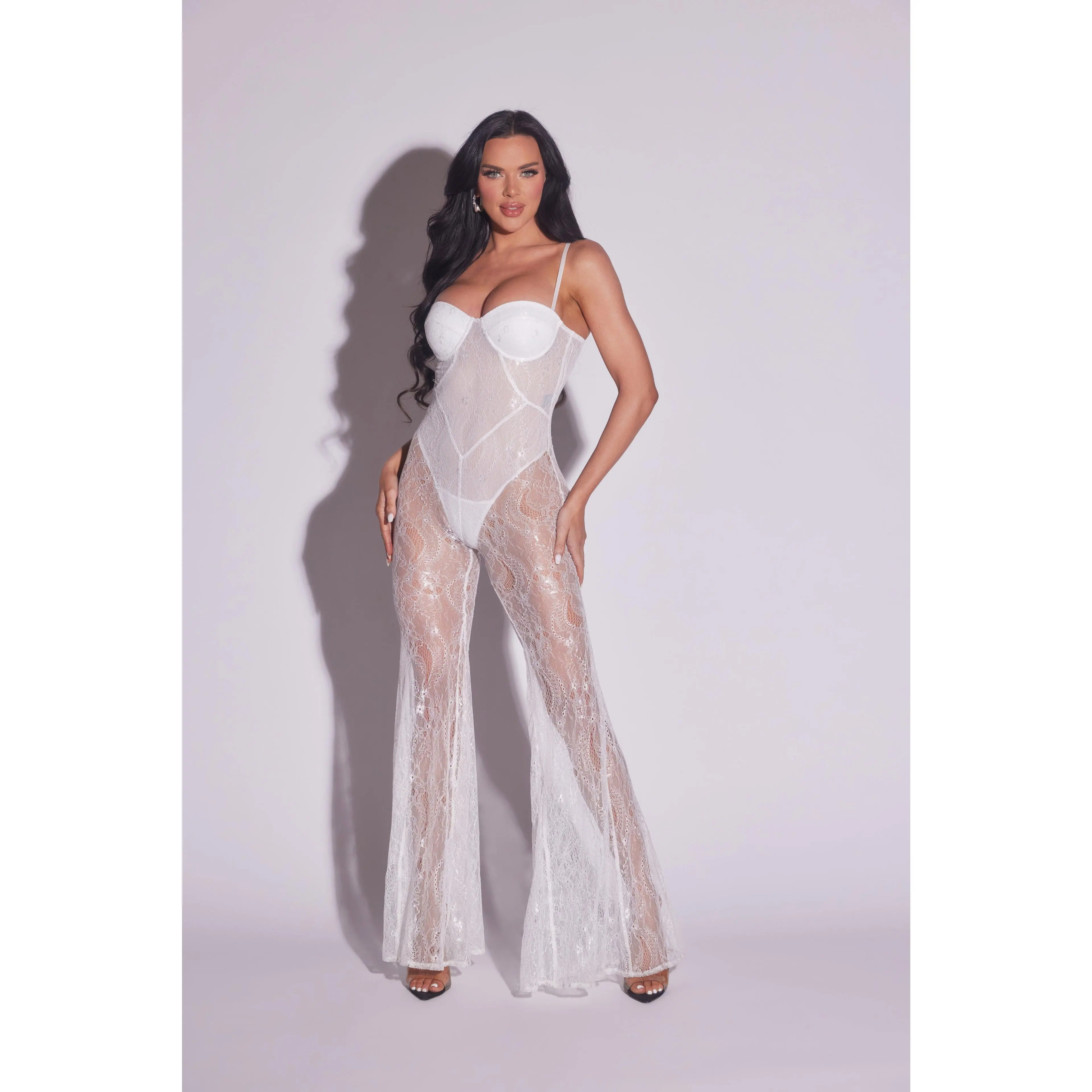 Luxe Lace Flare Jumpsuit